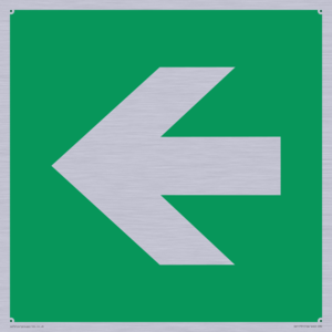 E913 Safe condition: Left arrow (90 deg supplimentary)